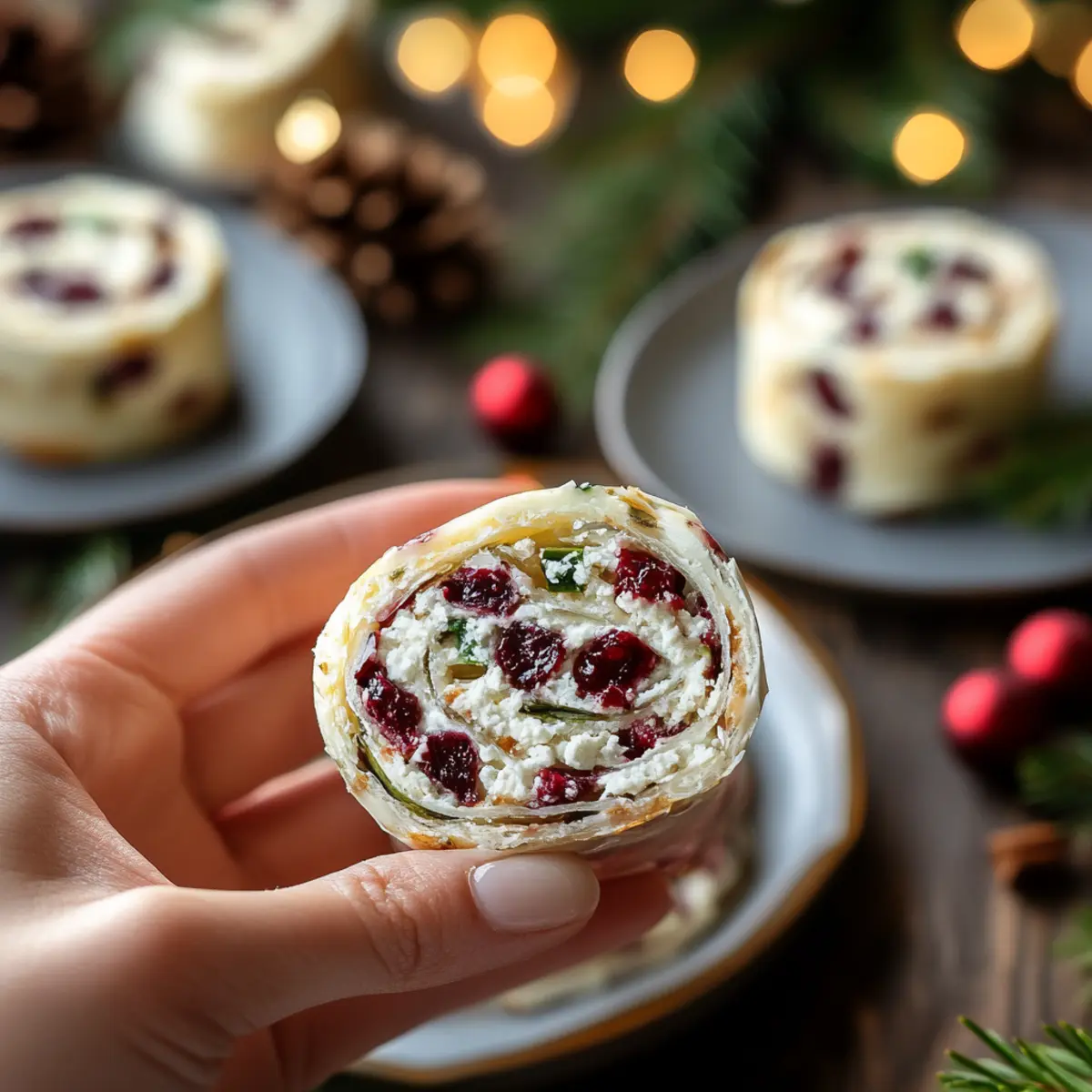 Festive Christmas Cranberry Roll Ups