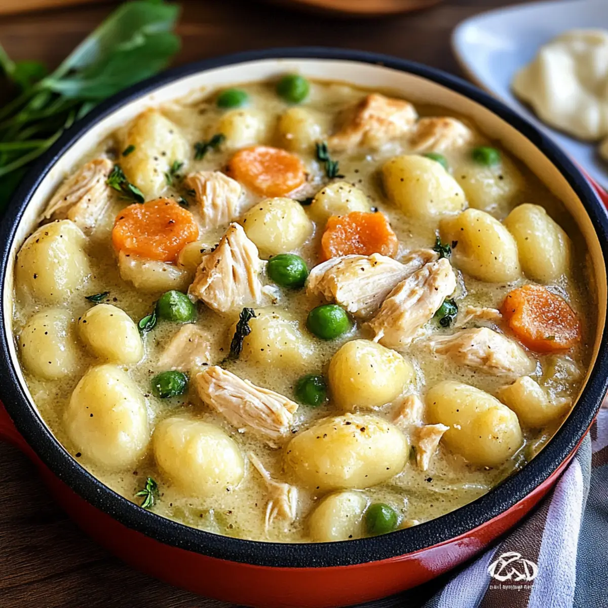 One Pot Gnocchi Chicken Pot Pie