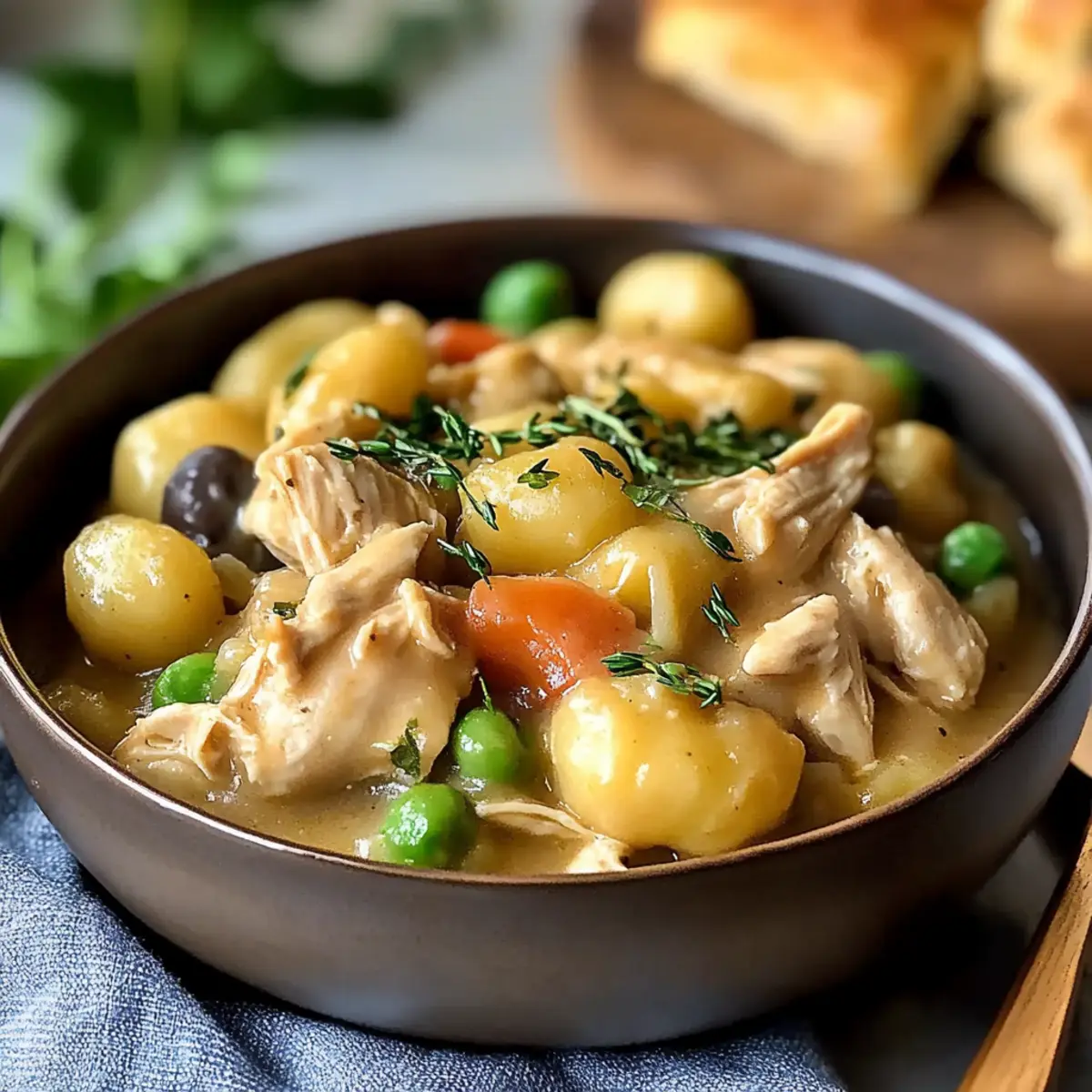 Cozy One Pot Gnocchi Chicken Pot Pie