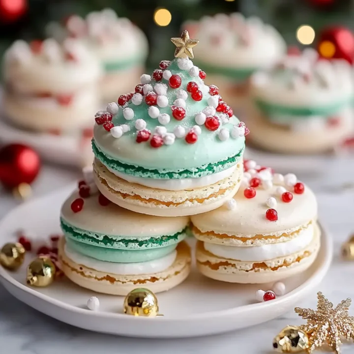 Delightful Christmas Tree Cake Macarons - Festive and Sweet Treats 25 Christmas Tree Cake Macarons - Festive, Sweet & Holiday-Perfect!